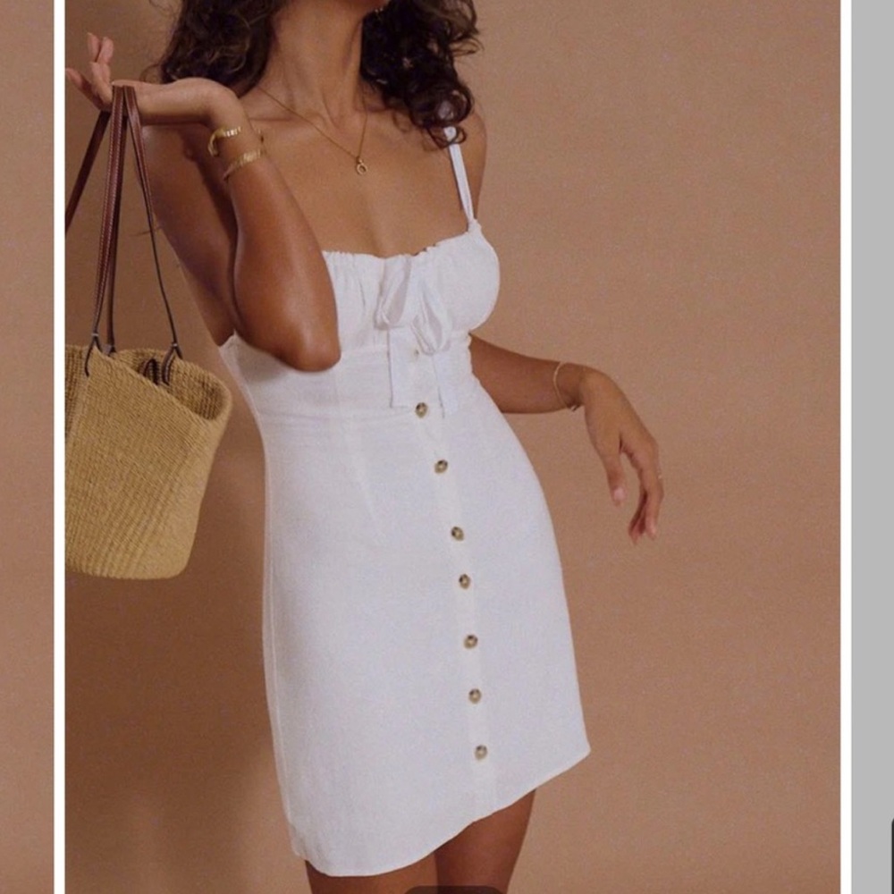 White Button-Down Sundress